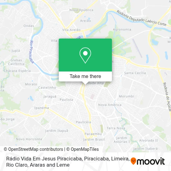 Rádio Vida Em Jesus Piracicaba map