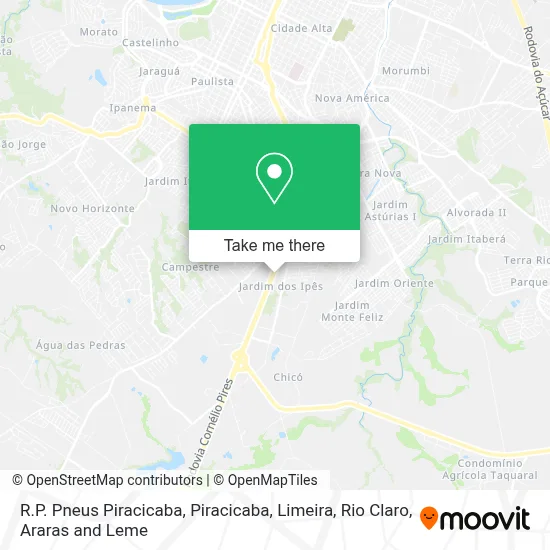 R.P. Pneus Piracicaba map