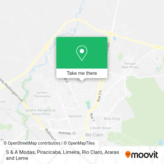 S & A Modas map