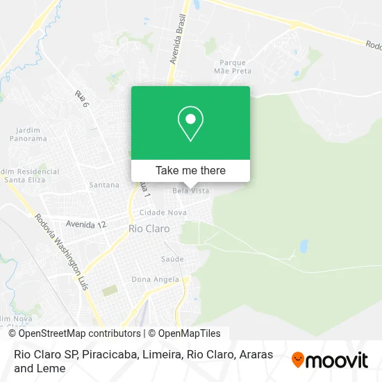 Rio Claro SP map