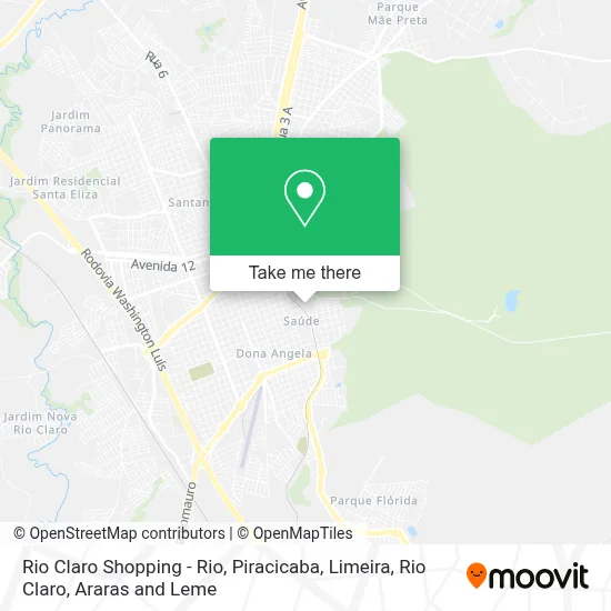 Rio Claro Shopping - Rio map