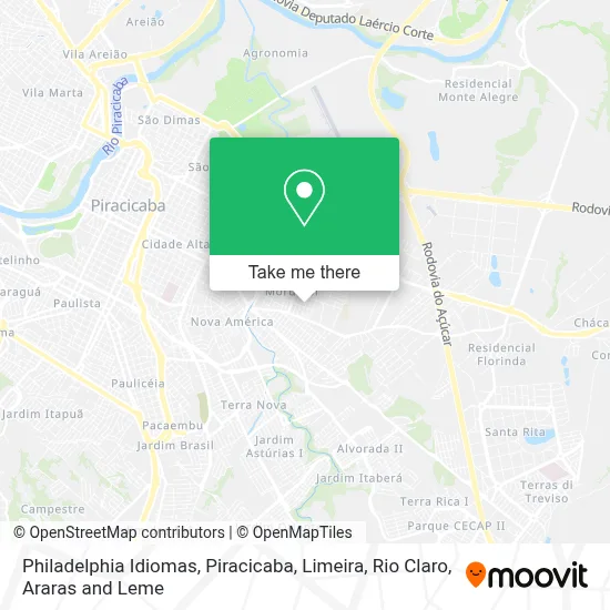 Philadelphia Idiomas map