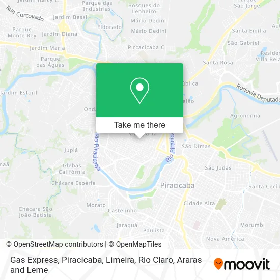 Gas Express map