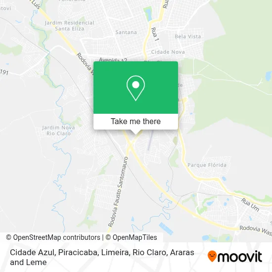 Cidade Azul map