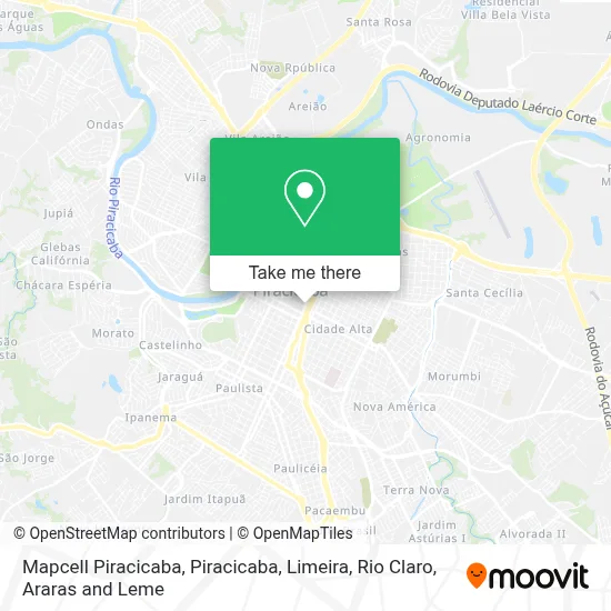 Mapcell Piracicaba map