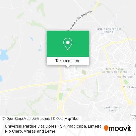 Universal Parque Das Dores - SP map