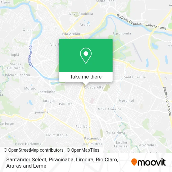 Santander Select map