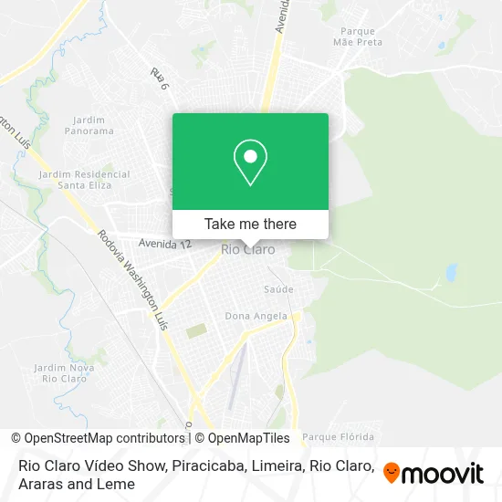 Rio Claro Vídeo Show map