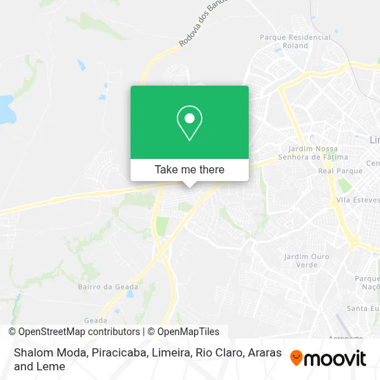 Shalom Moda map