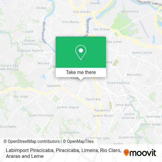 Labimport Piracicaba map