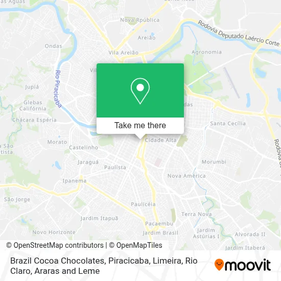 Brazil Cocoa Chocolates map
