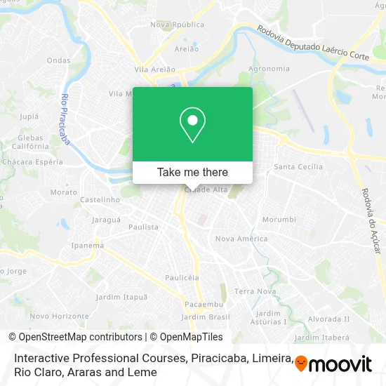 Interactive Professional Courses map