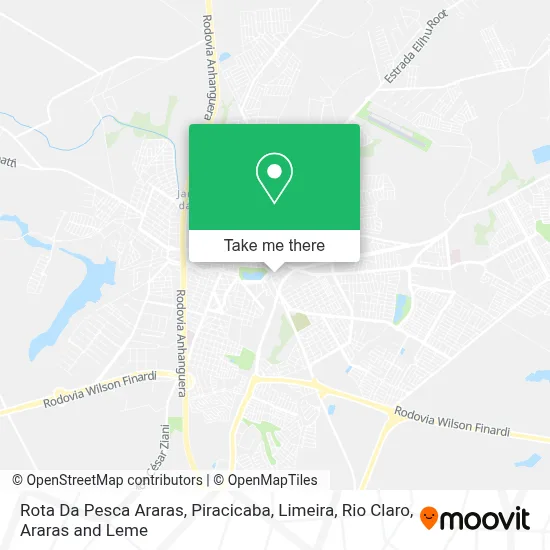Rota Da Pesca Araras map