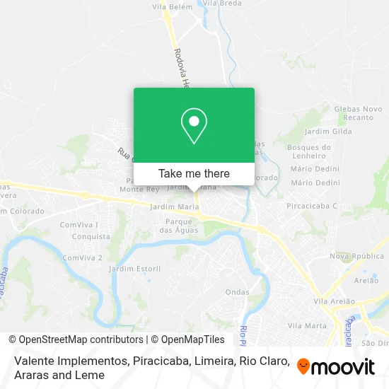 Valente Implementos map