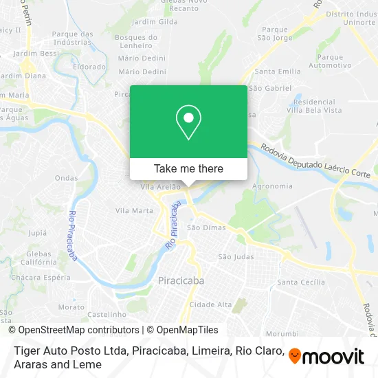 Tiger Auto Posto Ltda map