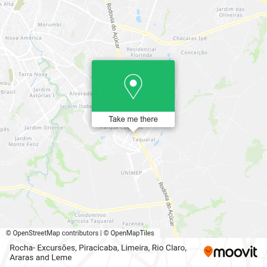 Rocha- Excursões map