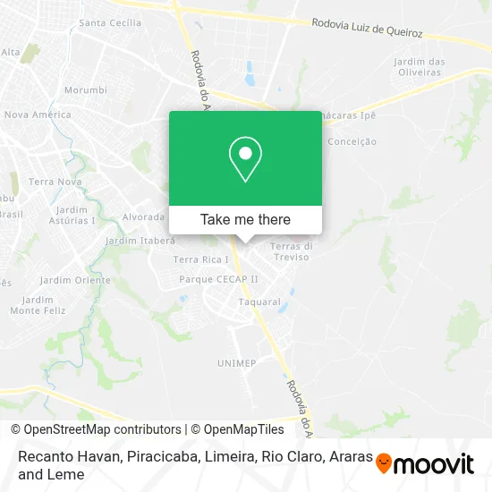 Recanto Havan map