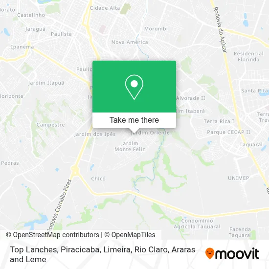Top Lanches map