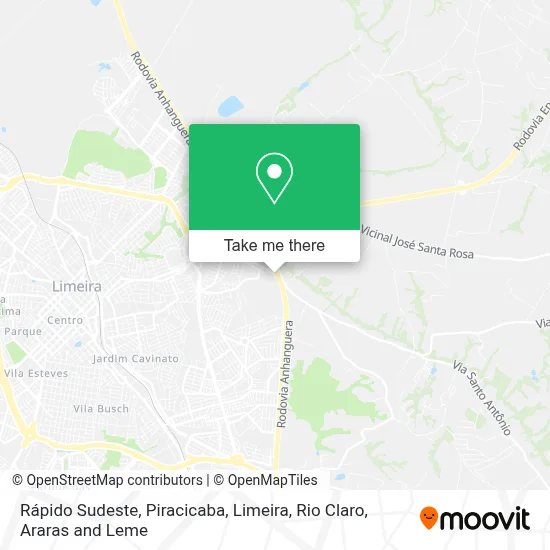 Rápido Sudeste map