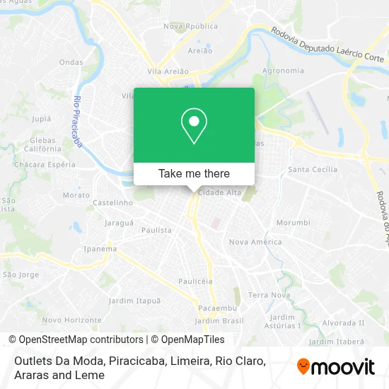Outlets Da Moda map