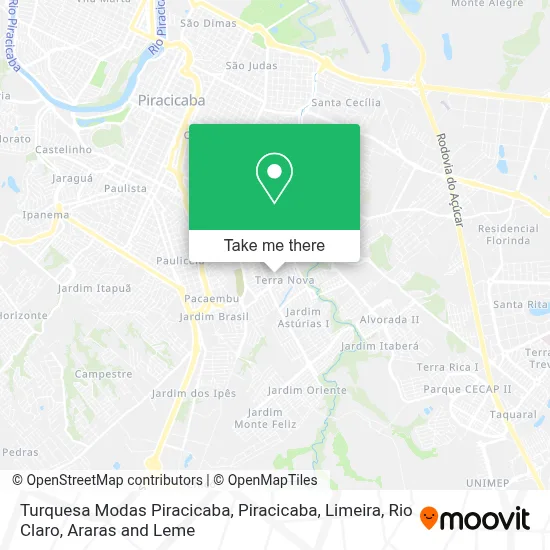 Turquesa Modas Piracicaba map