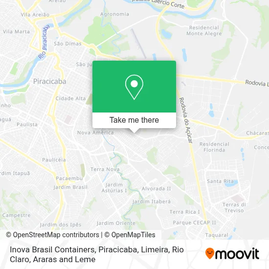 Inova Brasil Containers map