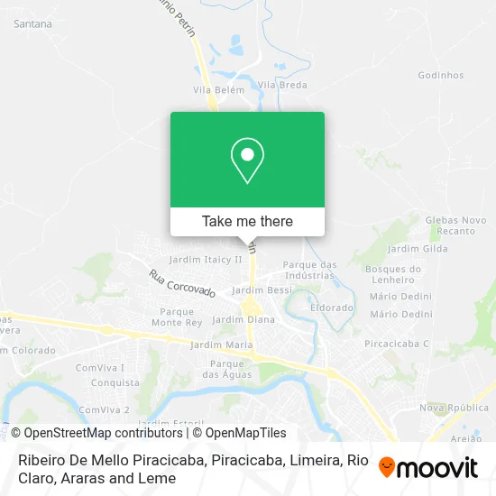 Ribeiro De Mello Piracicaba map