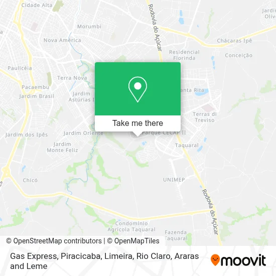 Gas Express map