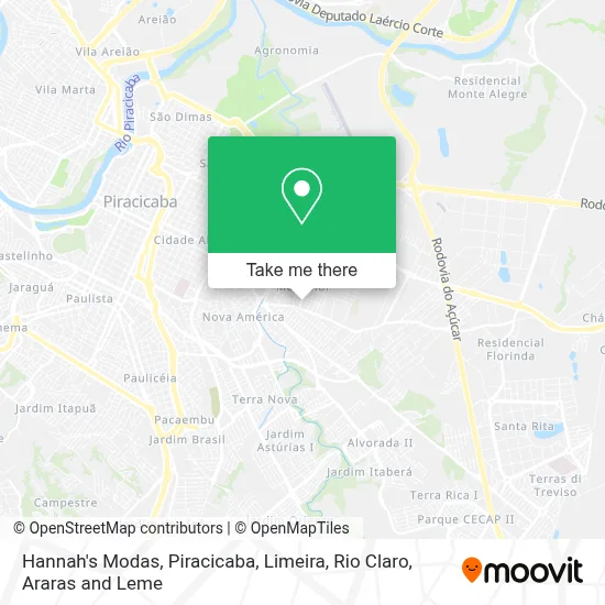 Hannah's Modas map