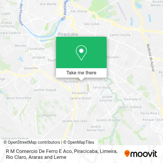 R M Comercio De Ferro E Aco map
