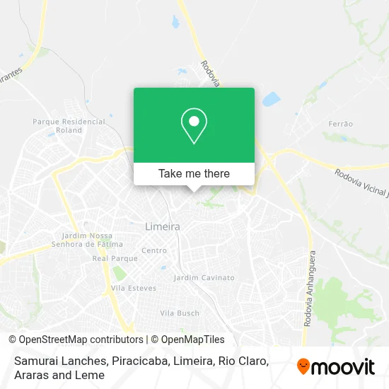 Samurai Lanches map