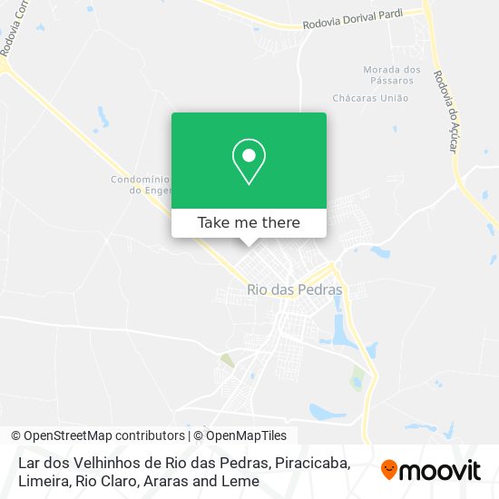 Lar dos Velhinhos de Rio das Pedras map
