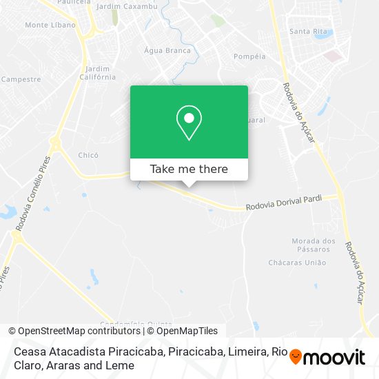 Ceasa Atacadista Piracicaba map