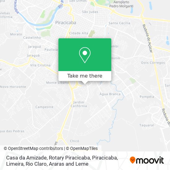 Casa da Amizade, Rotary Piracicaba map