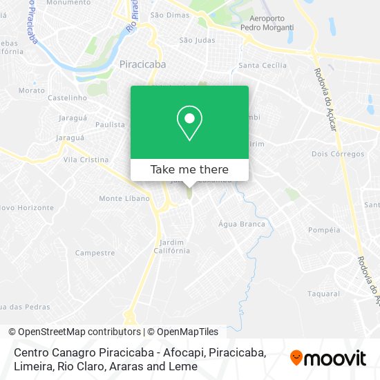 Centro Canagro Piracicaba - Afocapi map