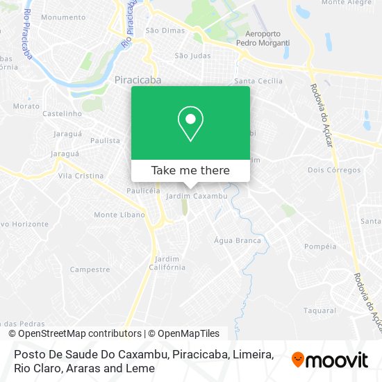 Mapa Posto De Saude Do Caxambu