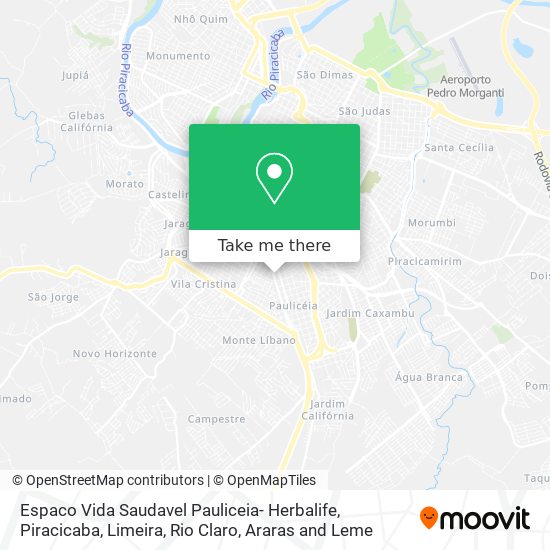 Espaco Vida Saudavel Pauliceia- Herbalife map