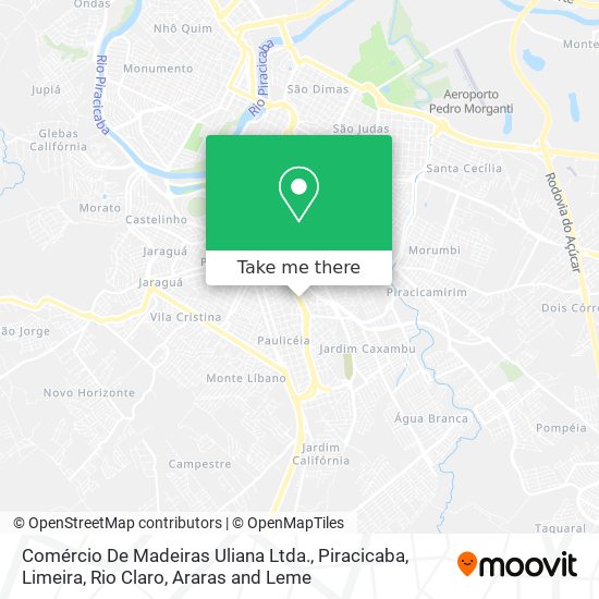 Mapa Comércio De Madeiras Uliana Ltda.