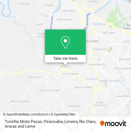 Mapa Toninho Moto Peças