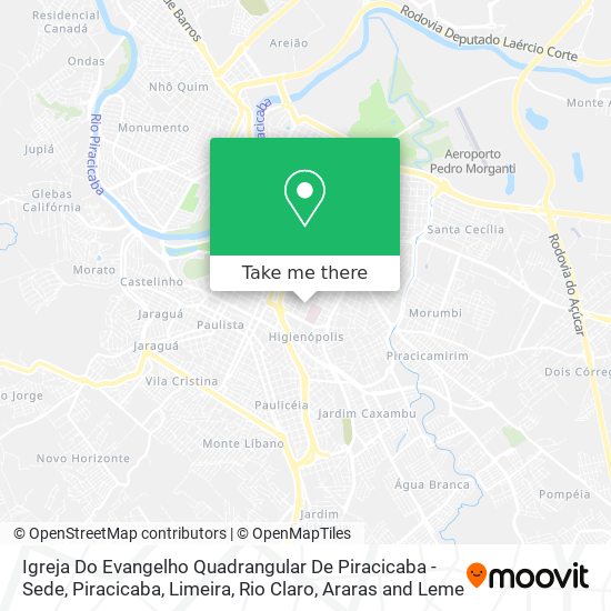 Igreja Do Evangelho Quadrangular De Piracicaba - Sede map