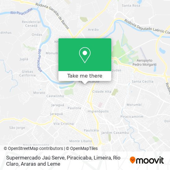 Supermercado Jaú Serve map