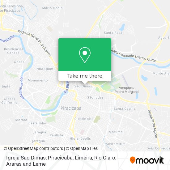 Mapa Igreja Sao Dimas