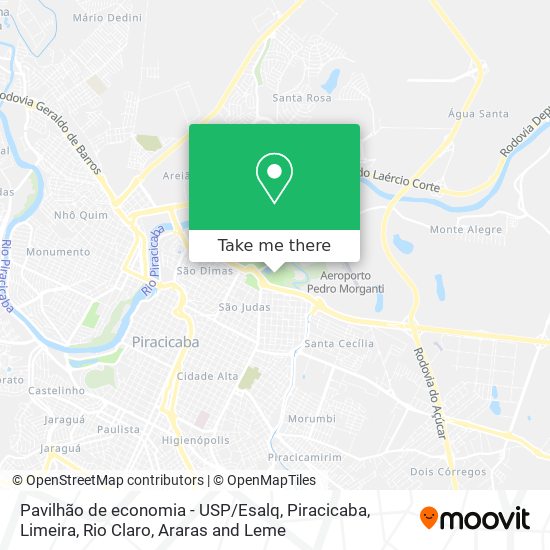 Mapa Pavilhão de economia - USP / Esalq