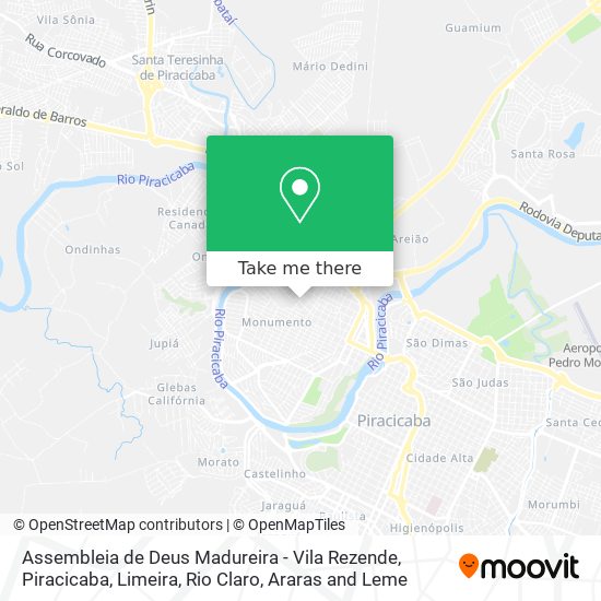 Mapa Assembleia de Deus Madureira - Vila Rezende