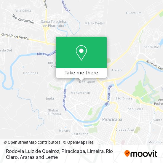 Rodovia Luiz de Queiroz map