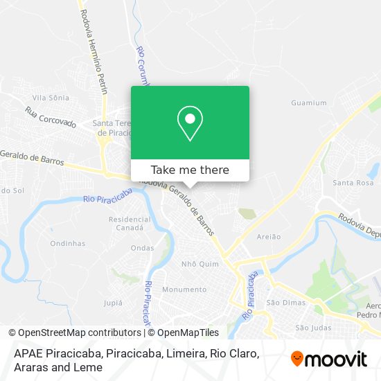 Mapa APAE Piracicaba