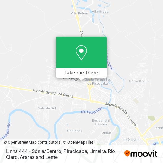 Linha 444 - Sônia/Centro map