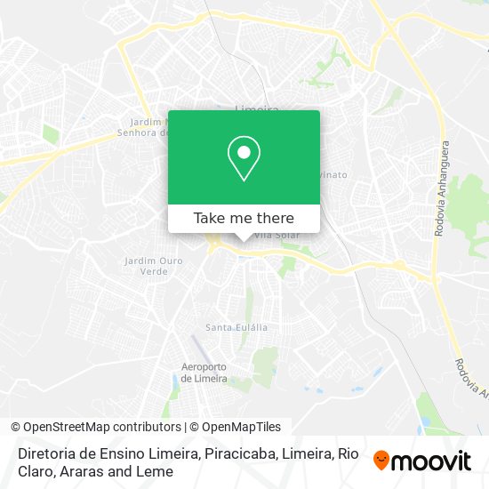 Diretoria de Ensino Limeira map