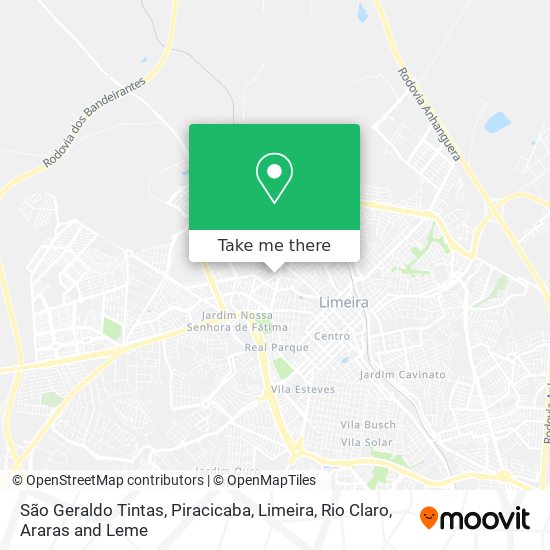 São Geraldo Tintas map