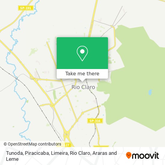 How to get to Tunoda in Rio Claro by Bus?